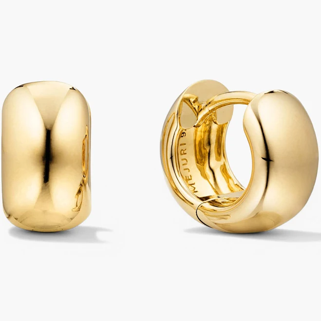 18k Gold Vermeil Chunky Huggie Hoop Earrings - Jewelry | Mejuri