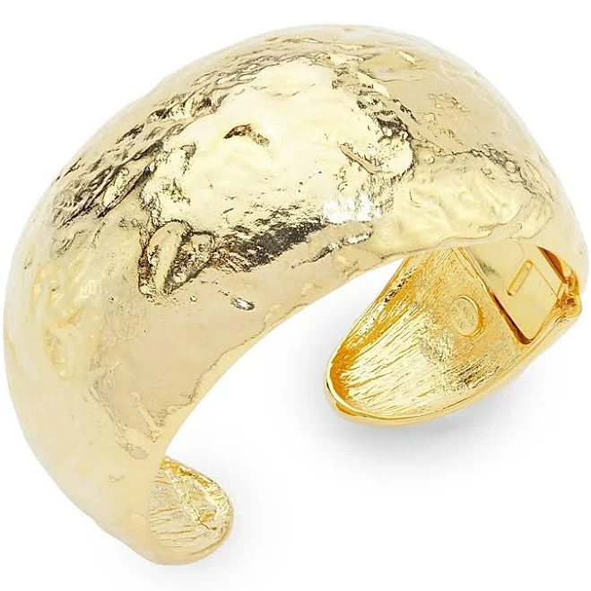 Kenneth Jay Lane 22K-Gold-Plated Domed Cuff | Saks Fifth Avenue