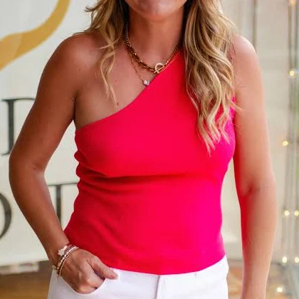 Moment to Remember One Shoulder Knit Tank