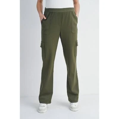 Hello Miz Women's Maternity Straight Leg Cargo Pants