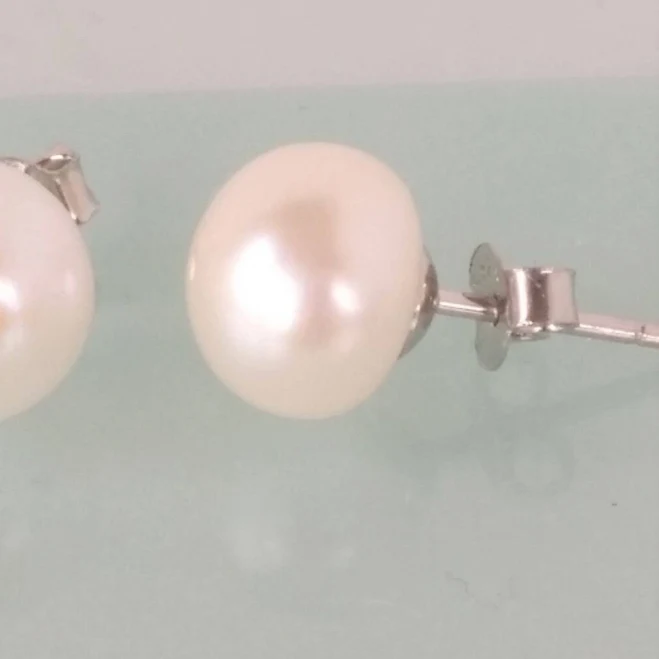 Tiny Pearl Stud Earrings