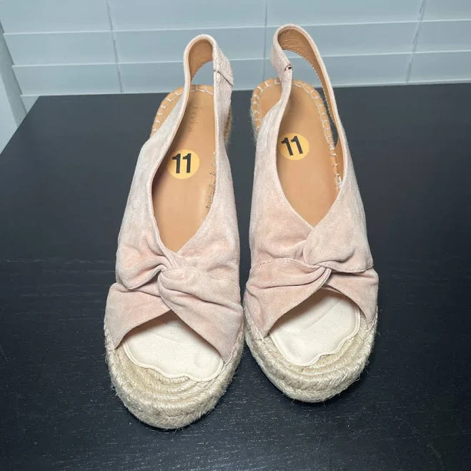 Joie Kaili Jute Suede Espadrille Wedge Platform Sandals