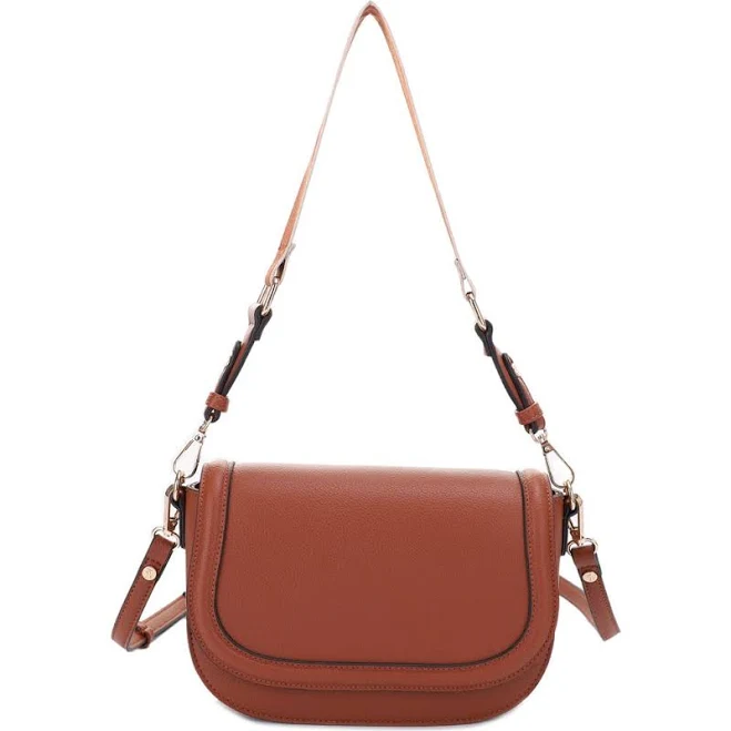 Mali + Lili Kiana Recycled Vegan Leather Crossbody Bag in Cognac at Nordstrom