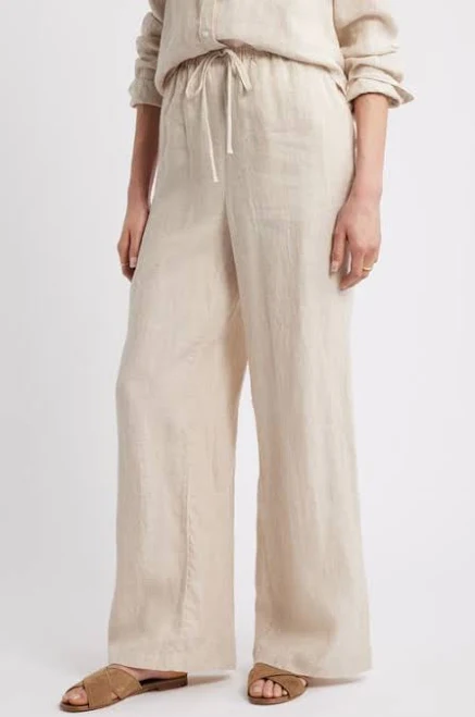 Caslon Easy Wide Leg Linen Pants