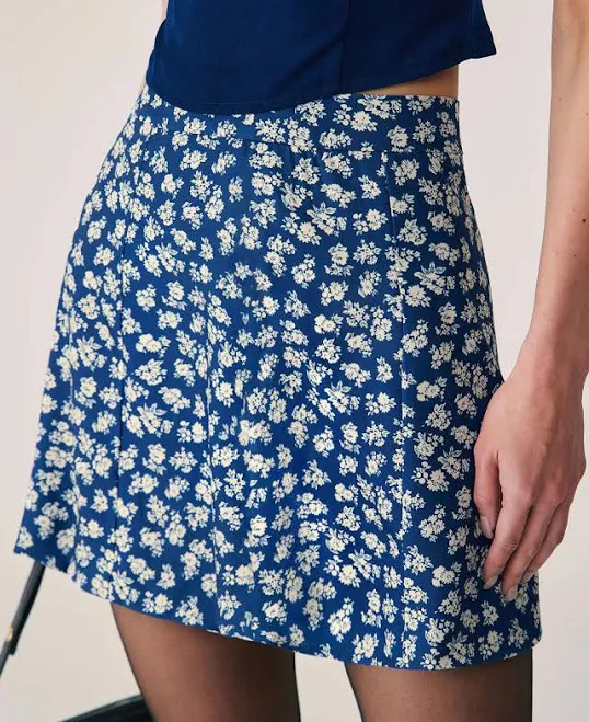 Rihoas 90s-Style Ditsy Floral A-Line Skirt