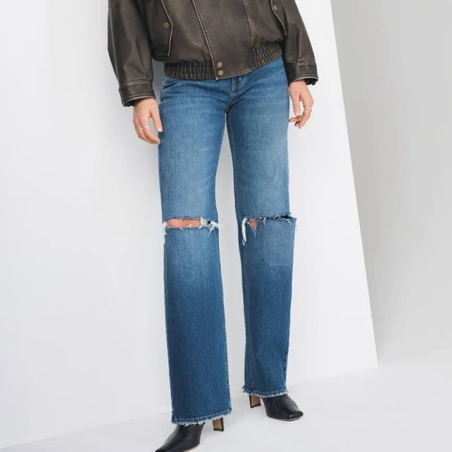 Women's Abercrombie & Fitch High Rise 90s Relaxed Jean Destroy