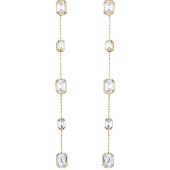 Ettika Crystal Linear Drop Earrings