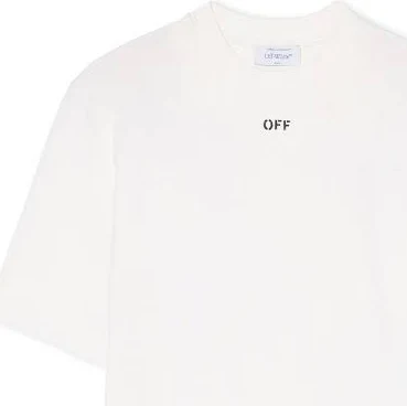 White Embroidered Flowers Arrow Boxy T-shirt