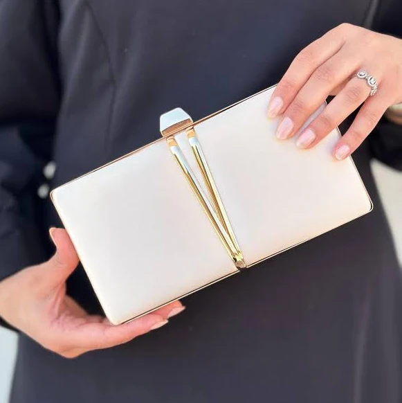 Satin Crossbody Strap Evening Clutch