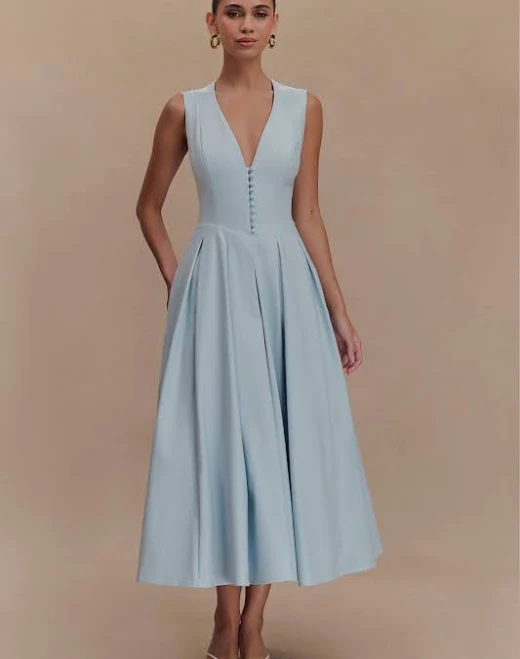 Meshki Keely Cotton Sleeveless Midi Dress