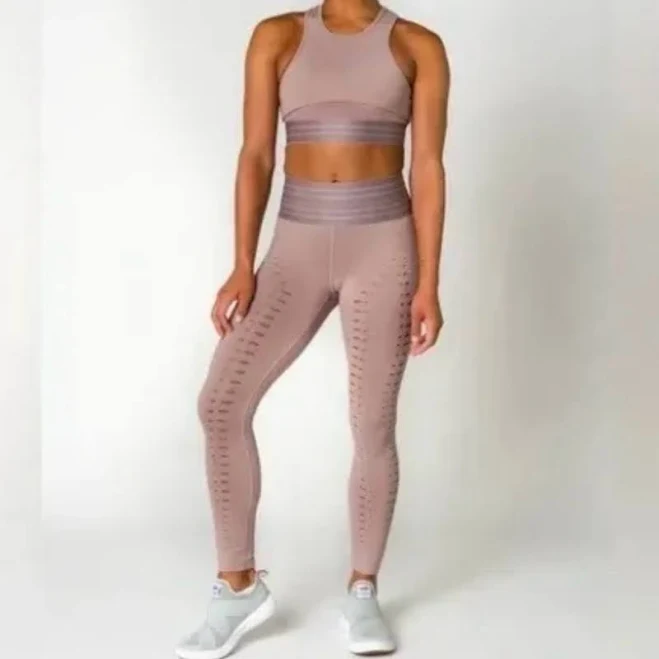 Beloforte Pants & Jumpsuits | Beloforte Activeware Set Coco Sports Bra & Lennox Legging Dusty Rose -Size Small | Color: Pink | Size: S |