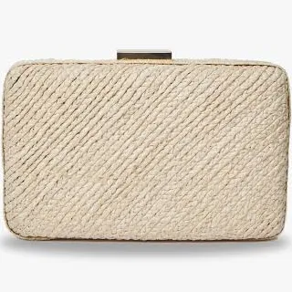 Carmen Woven Straw Clutch Bag