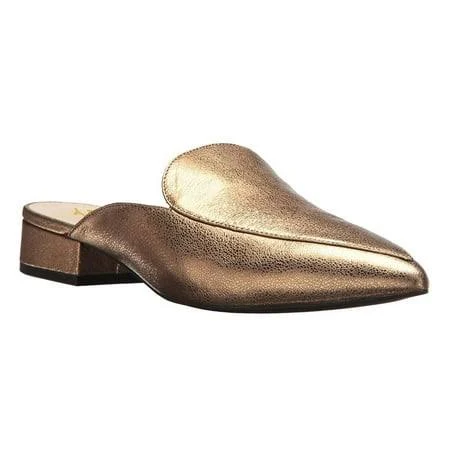 Women's Pointed Toe Slip-On Chunky Heel Mules