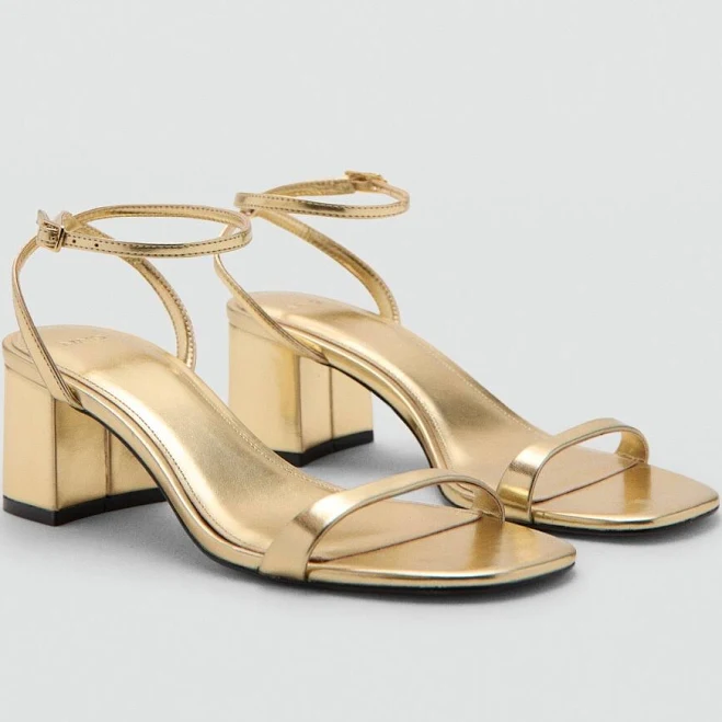 MANGO Women's Tica Block-Heel Strap Sandals