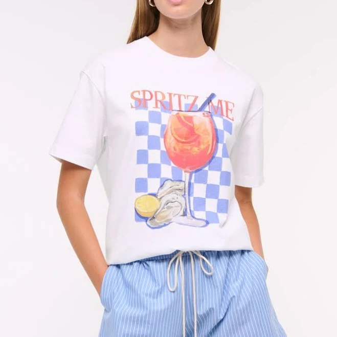 Women's Oversized Spritz Me Graphic Tee | Women's New Arrivals | Abercrombie.com