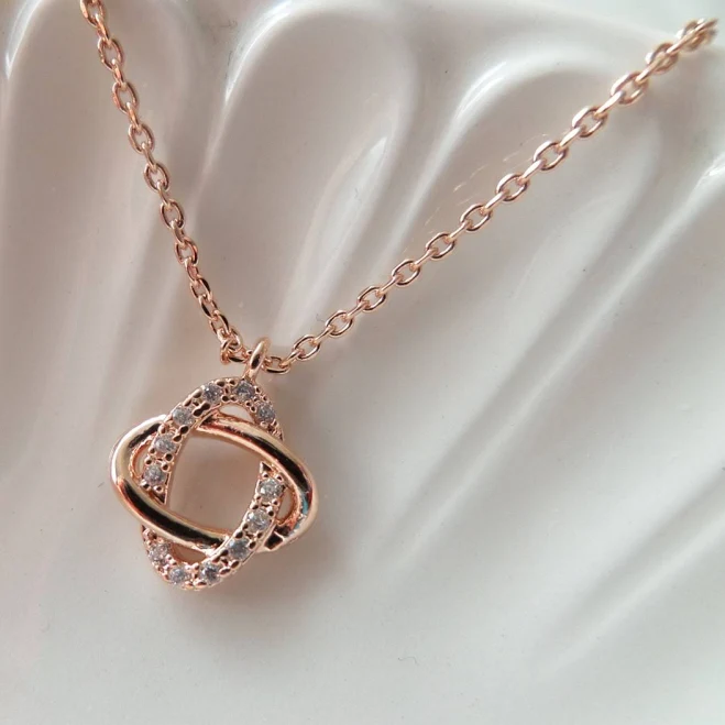 Dainty Rose Gold Plated Cubic Zirconia Charm