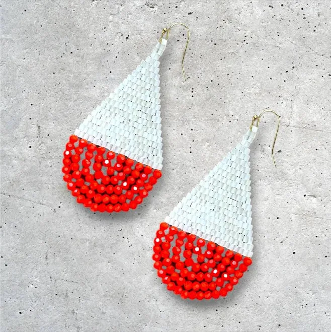 Beaded drop earrings