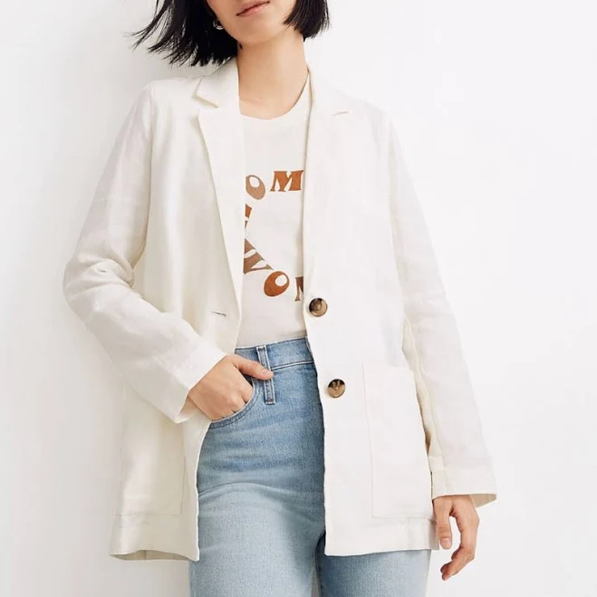 Madewell Women's Linen Dorset Blazer