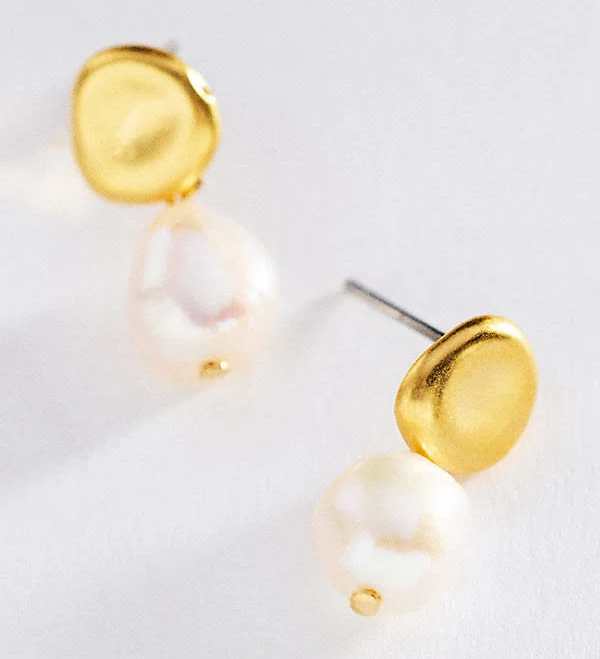 Anthropologie Delicate Pearl Drop Earrings