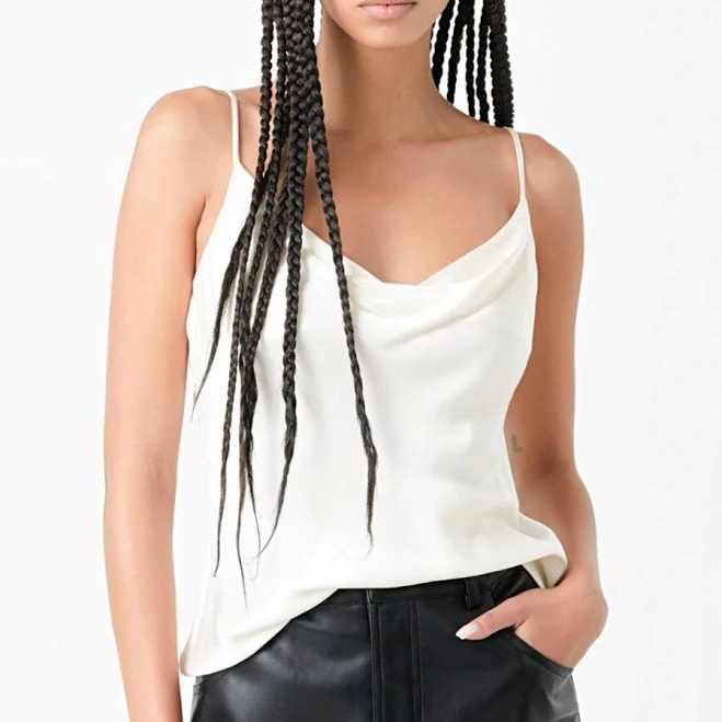 Grey Lab Satin Cowl Neck Camisole