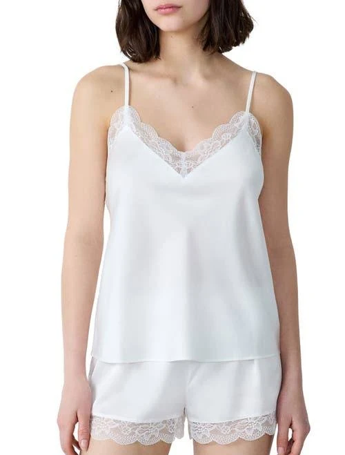 Etam Satin Camisole with Lace Details