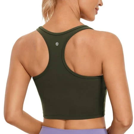 CRZ YOGA Women's Butterluxe Racerback Built in Bra Tank