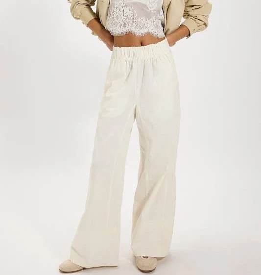 Free People Day's End Linen Pull-On Pants
