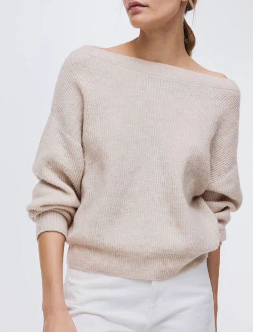 H&M Ladies Oversized Boat-Neck Sweater