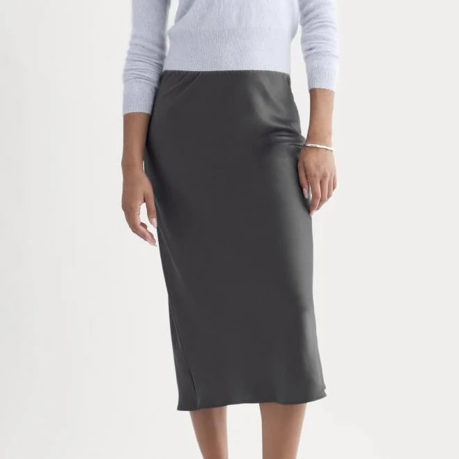 Everlane Silk Charmeuse Slip Skirt