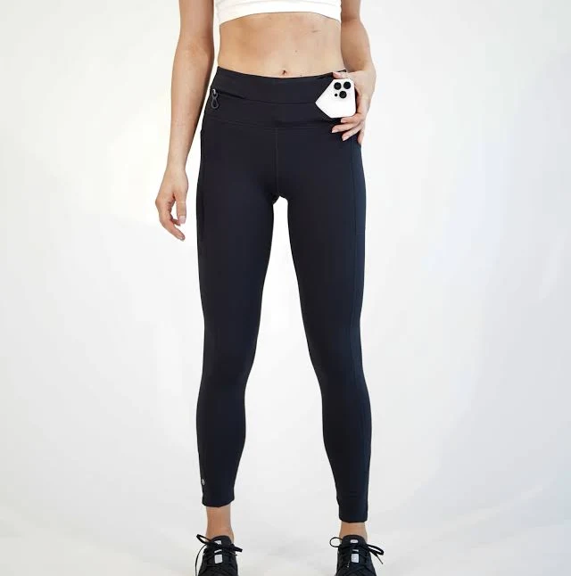 Women's Thermal Fleece-Lined High-Waisted Running Leggings with