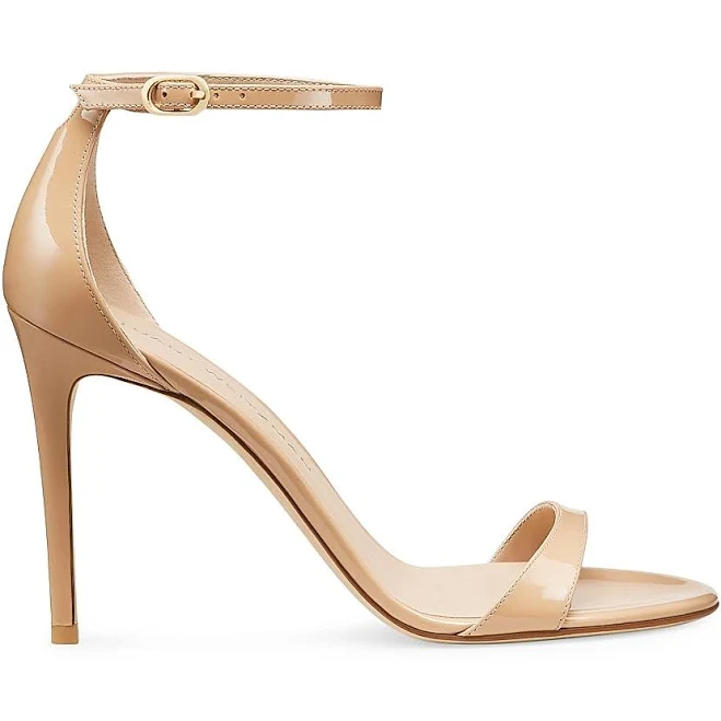 Stuart Weitzman Women's Nudist II Patent Leather Sandals