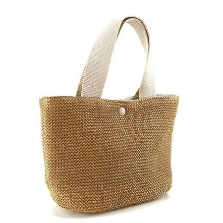 Weisipu Ladies Straw Woven Rattan Handbag