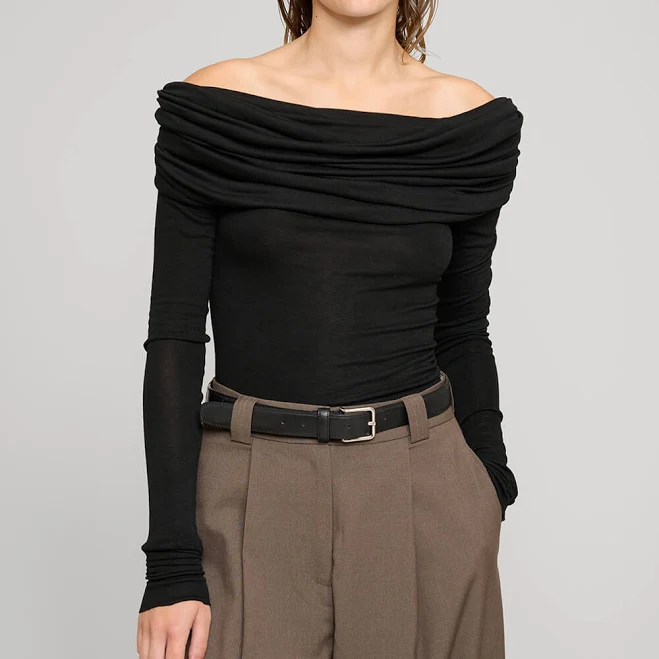 Off-The-Shoulder Draped Top
