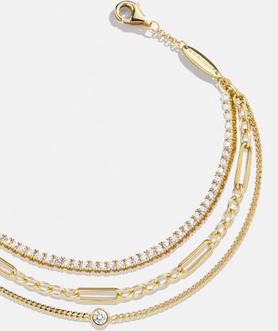 BaubleBar Zora 18K Gold Layered Bracelet