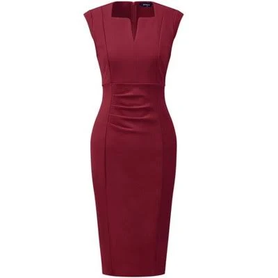 Inspire Chic Women's Sleeveless Pencil Sheath Dress