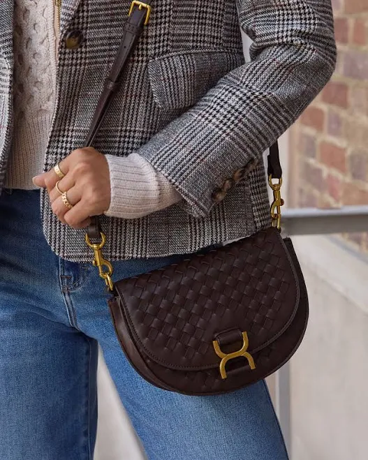 Annalyn Woven Faux Leather Crossbody Bag