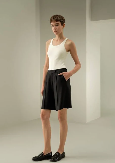 Lilysilk Women's Silk-Wool Blend Polished Shorts