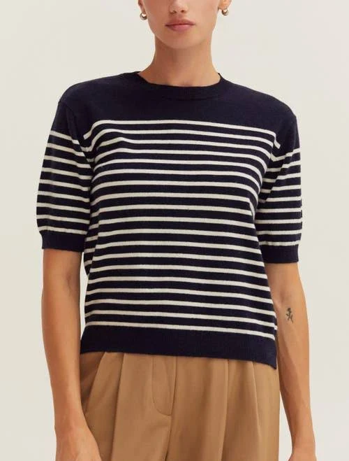 Crescent Women's Stripe Sweater Top