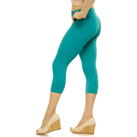 Lmb Women's High Waisted Capri Leggings