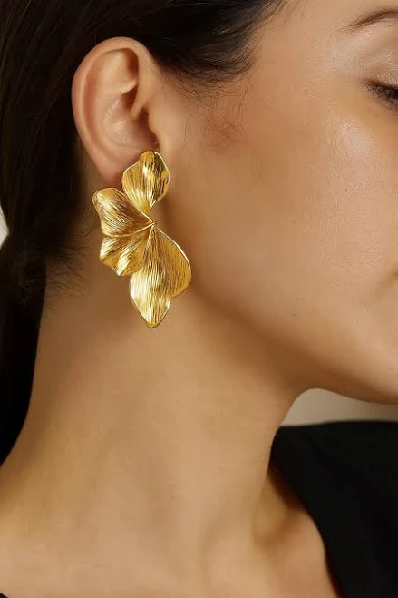 Chunky Leaf Drop Earrings
