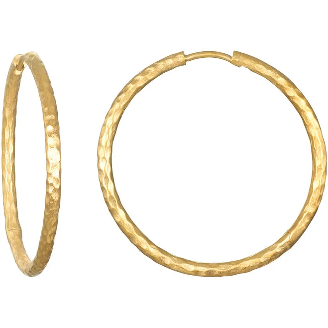Textured Gold Hoop Earrings