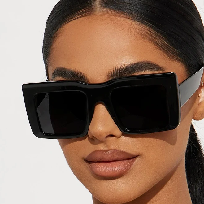 Fashion Nova Women's Chunky Flat Top Sunglasses