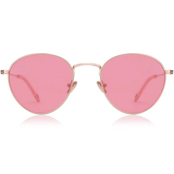 Round Rose Gold Sunglasses