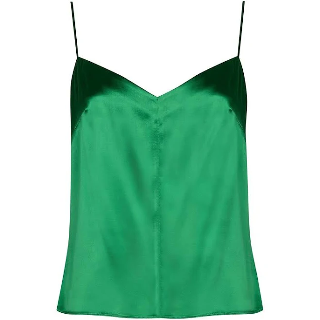Women's Ginta Emerald Silk Satin Cami Top