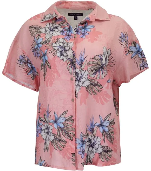 Lara Exotic Floral Linen Printed Shirt