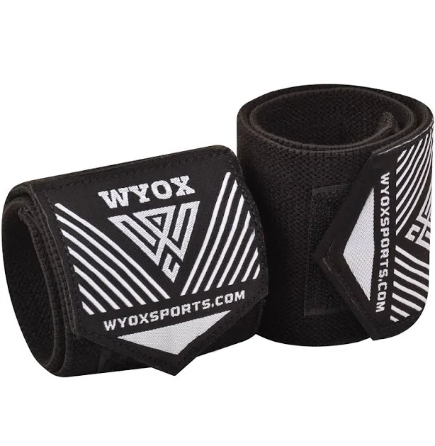 Black Weight Lifting Wrist Wraps High Performance