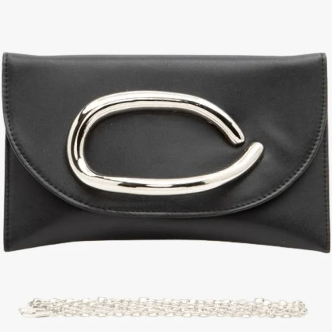 Iconic Metal Handle Clutch Bag