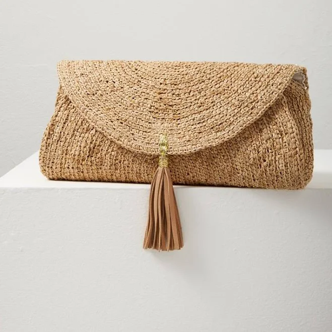 Tommy Bahama Women's Islamora Lux Crocheted Raffia Clutch