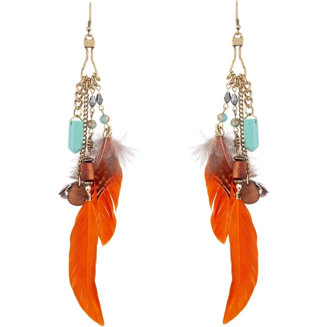 Lovisa Feather Chain Drop Earrings