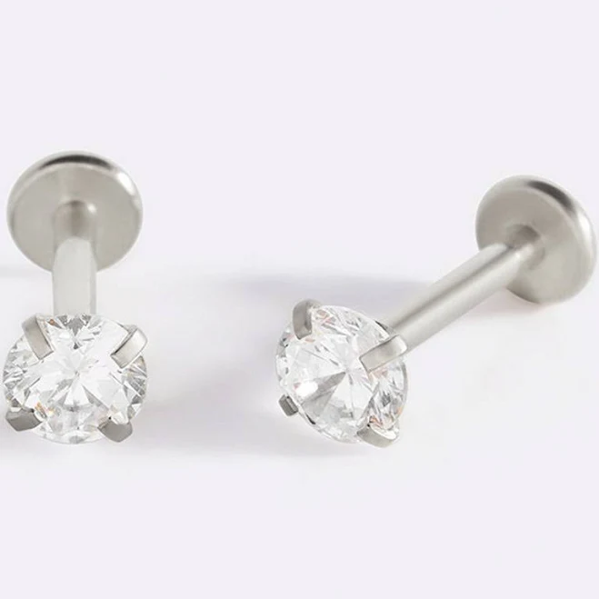 Mint & Lily Crystal Sleeper Flatback Studs